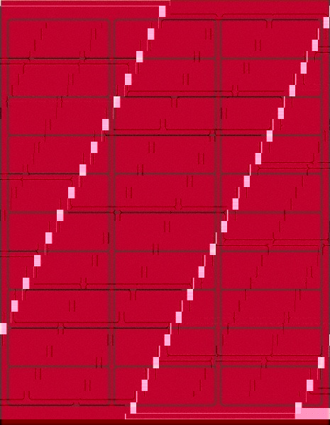 Label Maker Label: Fluorescent Red, Paper, 2-5/8