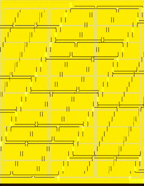 Label Maker Label: Fluorescent Yellow, Paper, 2-5/8