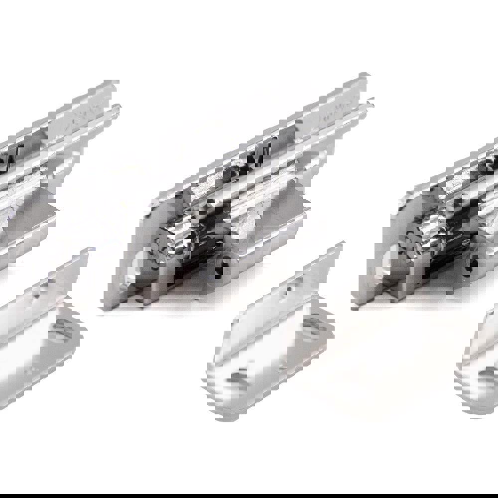 Lever Door Latch: 22 mm OAW, 24.5 mm OAH, Polyamide, Chrome-Plated