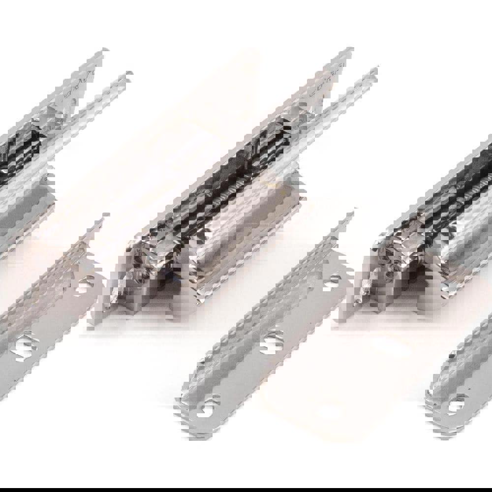 Lever Door Latch: 28 mm OAW, 26 mm OAH, SCS14 Stainless Steel, Mirror Finish