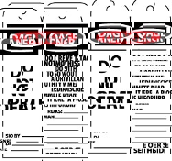 Lockout Tag: Rectangle, 3