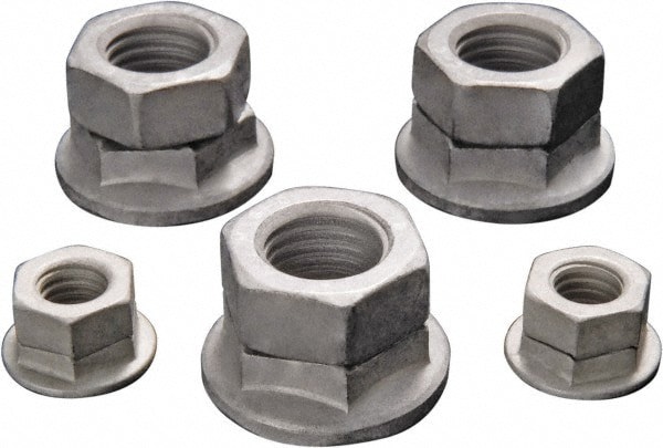 Hex Lock Nut: Free Spinning, 3/8-24, Grade 8 Steel, Magni 565 Finish