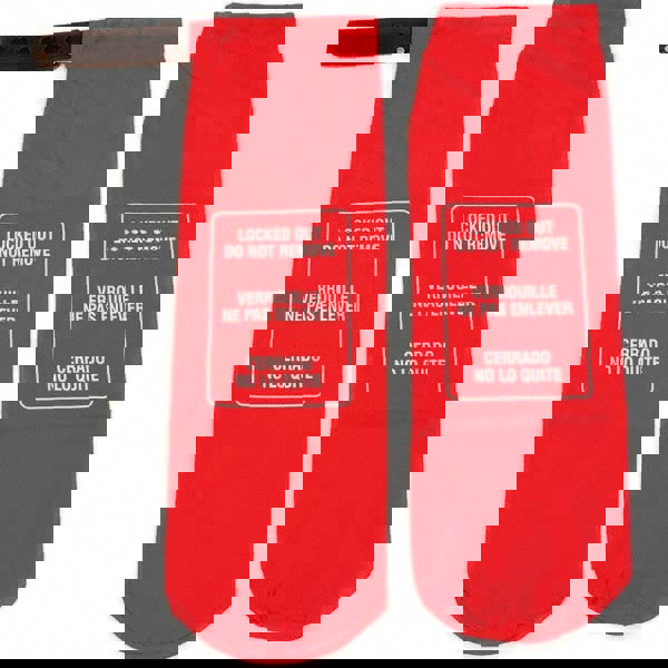 Lockout Cinch Bags, Wheel Locks & Lockable Covers; Message Type: Locked out do not remove ; Device Type: Lockout Cinch Bag ; Overall Length: 25in ; Locking Method: Lockout Hasp & Padlock ; Material: Nylon ; Bag Diameter (Inch): 5