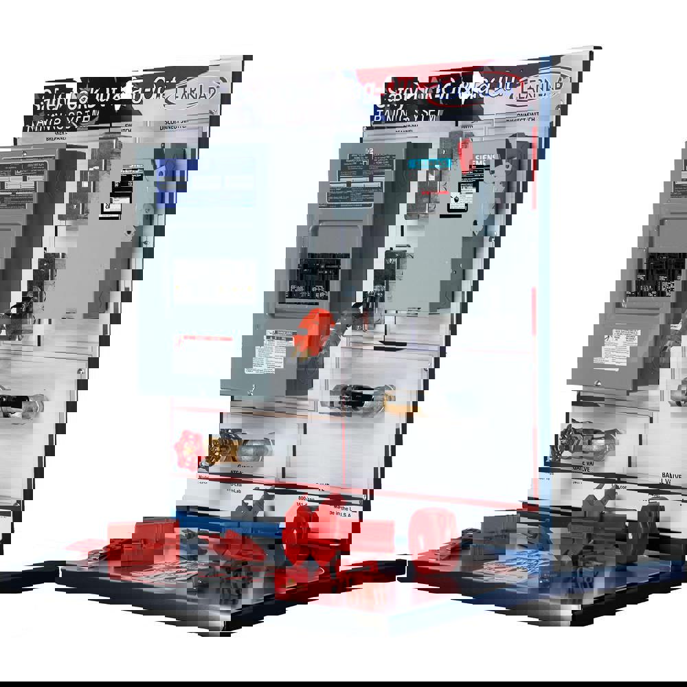 Multimedia Training Kits & Packages; Kit Type: Hands-On Training Cart ; Topic: Lockout Procedures ; Language: English; Spanish ; Training Program Title: Hands-On Lock Out/Tag Out Troubleshooting Training System ; Media Format: Hands-On Station