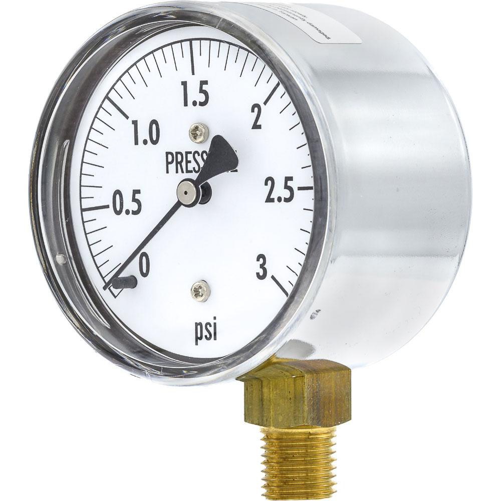 Pressure Gauges; Gauge Type: Low Pressure Gauges ; Scale Type: Single ; Accuracy (%): 3-2-3% ; Dial Type: Analog ; Thread Type: 1/4