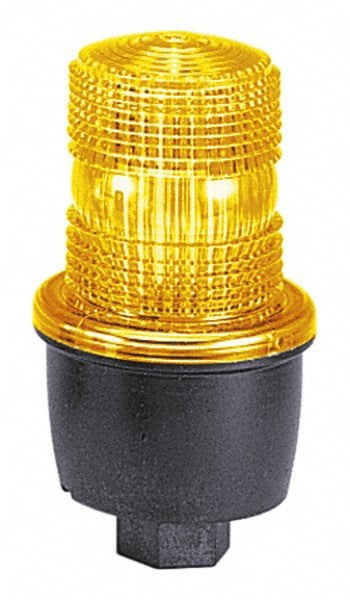 Low Profile Mini Strobe Light: Green, Pipe Mount, 12 to 48VDC