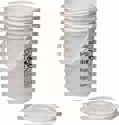 5.5 Gallon Closure Capacity, Screw On Closure, White Drum Pail
