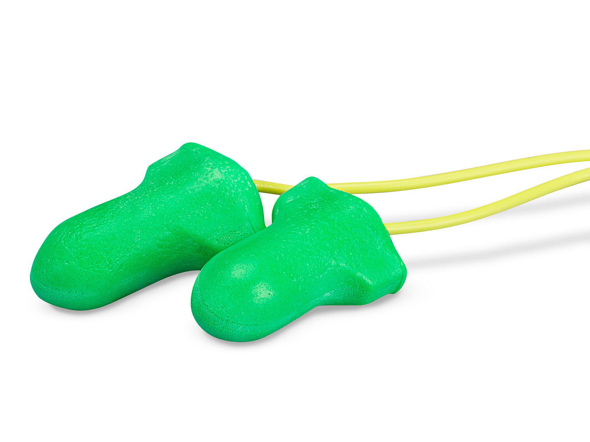 Earplugs: Non-PVC Foam, T-Shape, Roll Down, Corded