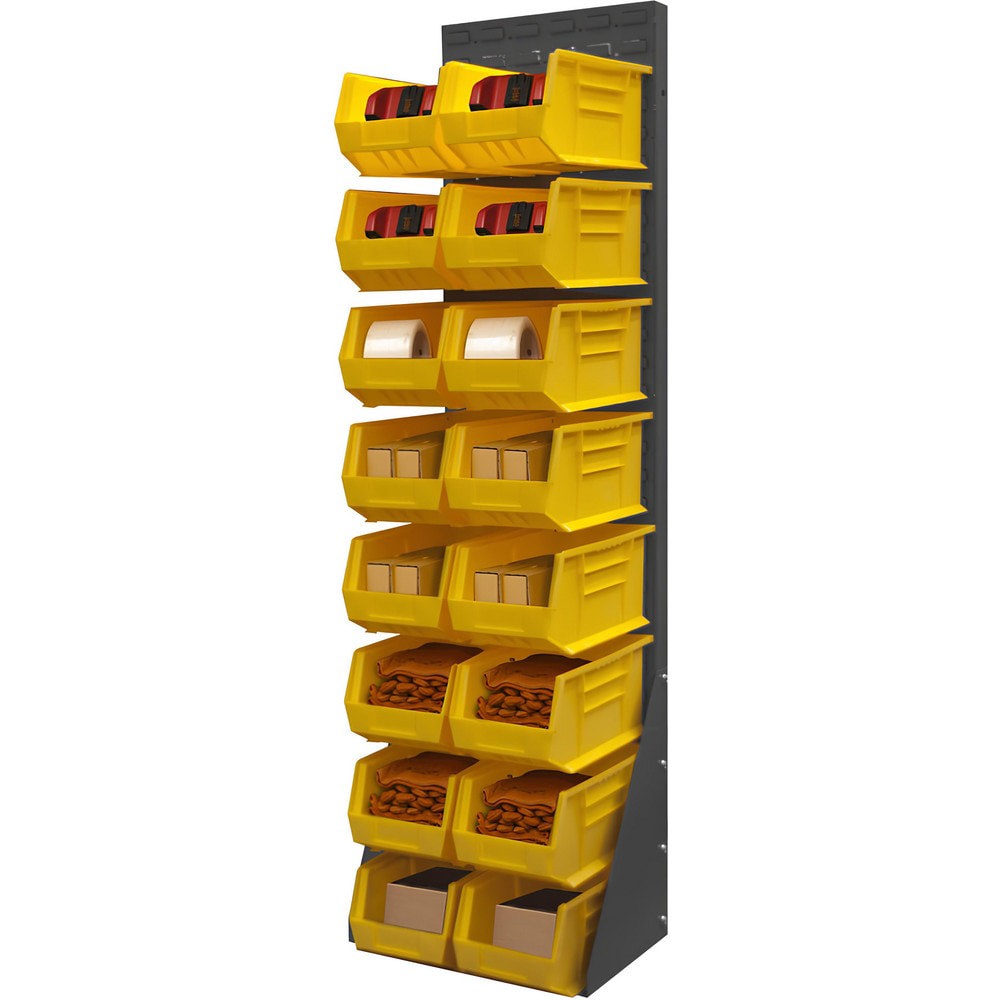 Pick Racks; Rack Type: Floor Rack ; Rack Style: Louvered Panel ; Bin Type: Hook-On ; Assembled: Yes ; Load Capacity (Lb.): 125.000 ; Depth (Inch): 13-1/2