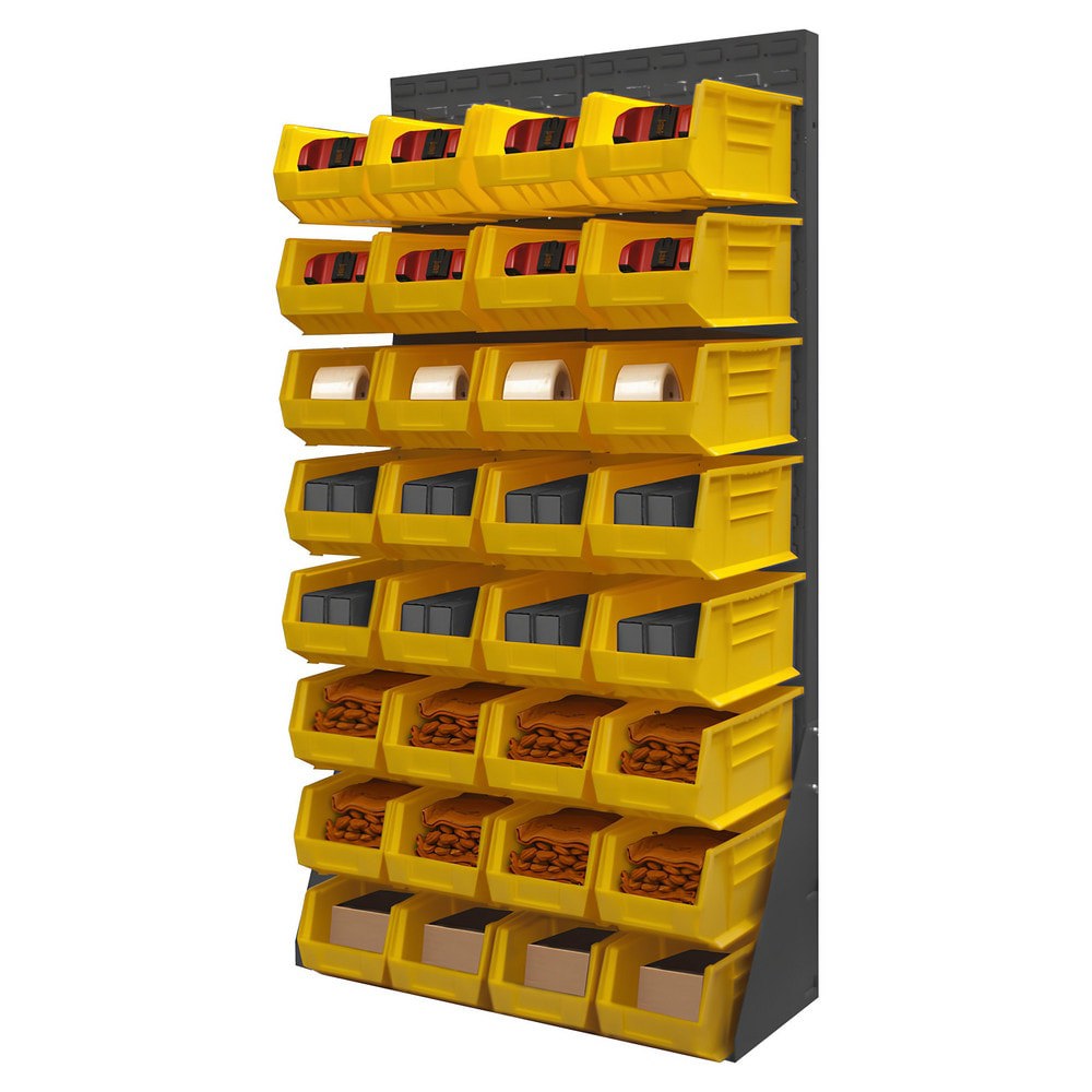 Pick Racks; Rack Type: Floor Rack ; Rack Style: Louvered Panel ; Bin Type: Hook-On ; Assembled: Yes ; Load Capacity (Lb.): 2000.000 ; Depth (Inch): 13-1/2