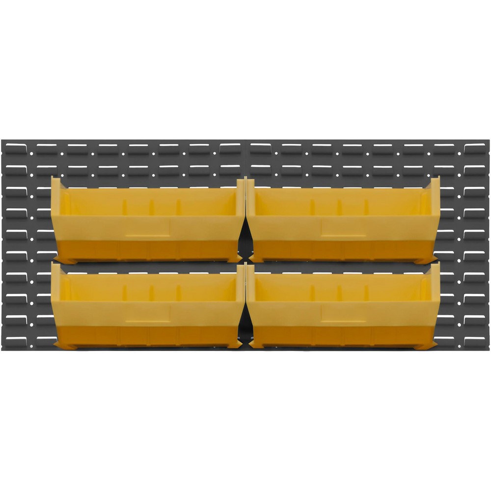 Pick Racks; Rack Type: Wall Mountable ; Rack Style: Louvered Panel ; Bin Type: Hook-On ; Assembled: Yes ; Load Capacity (Lb.): 250.000 ; Depth (Inch): 1/4