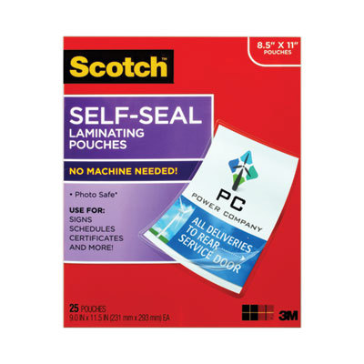 Self-Sealing Laminating Pouches, 9.5 mil, 9