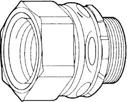 Conduit Connector: For Liquid-Tight, Malleable Iron, 1