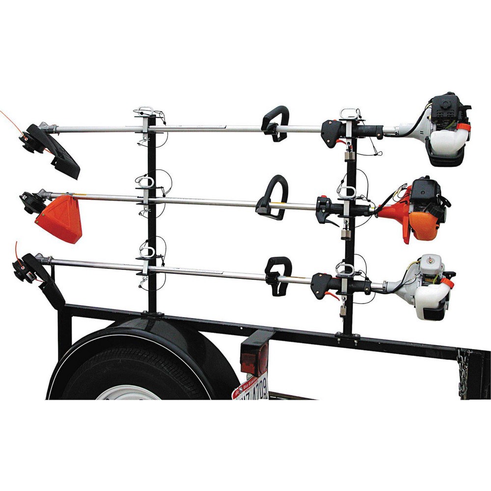 Vehicle Racks; Type: Trimmer Rack ; For Use With: Open Landscape Trailers ; Color: Black ; Material: Carbon Steel ; UNSPSC Code: 25174105
