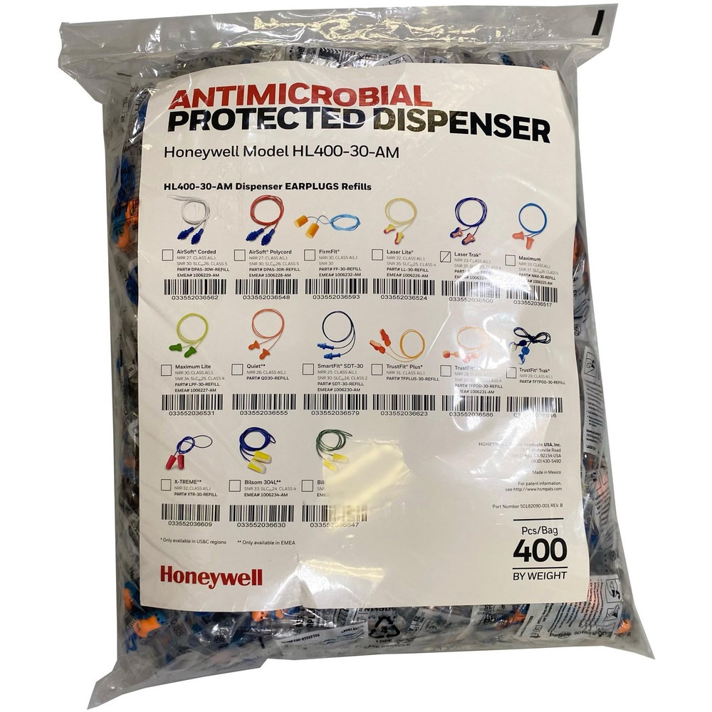 Earplug Dispensers & Refills; Plug Material: PU Foam; Brass Grommet ; Plug Shape: Contoured T-Shape ; Noise Reduction Rating (dB): 33.00 ; Dispensing Method: Pull Out ; Disposable: Yes ; Insertion Method: Roll Down