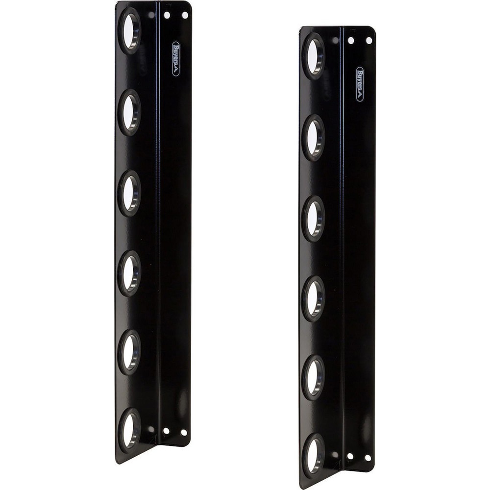 Vehicle Racks; Type: Horizontal Hand Tool Rack ; For Use With: Enclosed Landscape Trailers ; Color: Black ; Material: Carbon Steel ; UNSPSC Code: 25174105