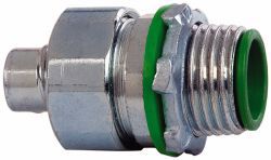 Conduit Connector: For Liquid-Tight, Steel, 3/8