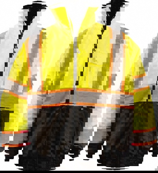 Cold Weather Jacket: Size Large, Polyester, Zipper Closure, Rollaway Hood