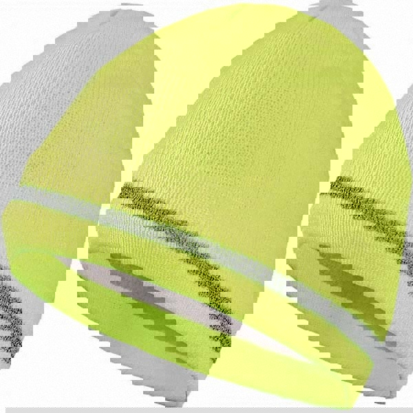 Beanie Hat: Size Universal, Yellow, Acrylic Watch Cap, One Size Fits All & Reflective Stripe