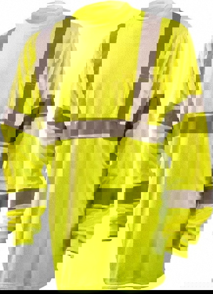 Work Shirt: High-Visibility, X-Large, Polyester, Yellow, 1 Pocket