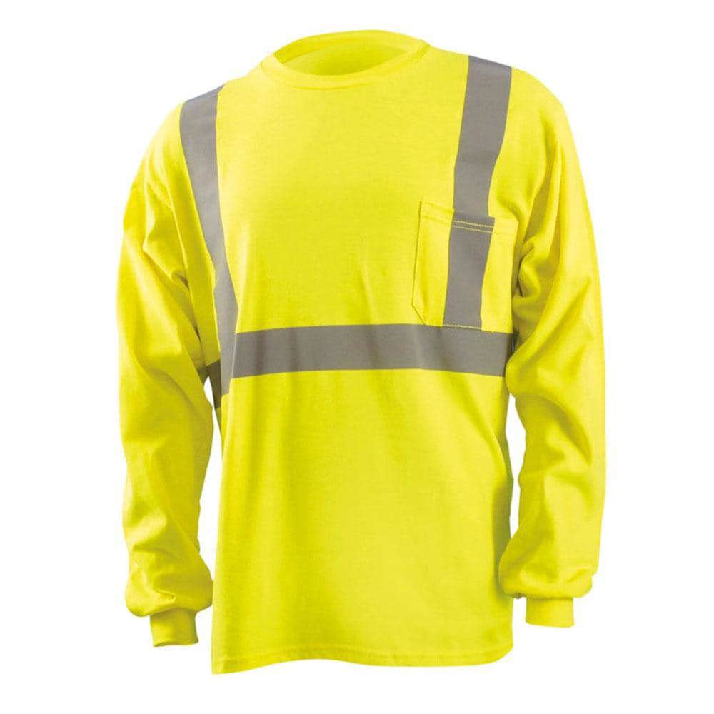 Fire-Resistant Shirt: Medium, High Visibility Yellow, Modacrylic Fleece, 7.75 oz