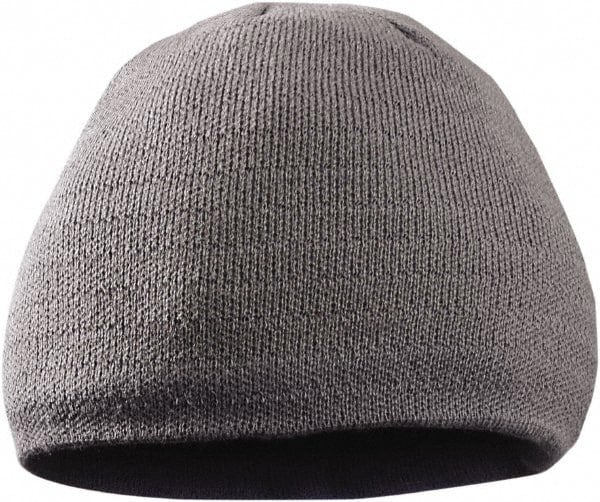 Beanie Hat: Size Universal, Gray, 360 deg Ear & Forehead Coverage, Acrylic Rib Knit, Brushed Anti-Pilling Fleece & Reflective Thread