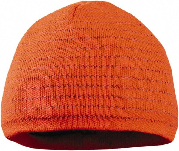 Fleece Cap: Polyester, Slip-On Closure, Orange, Size Universal, Solid