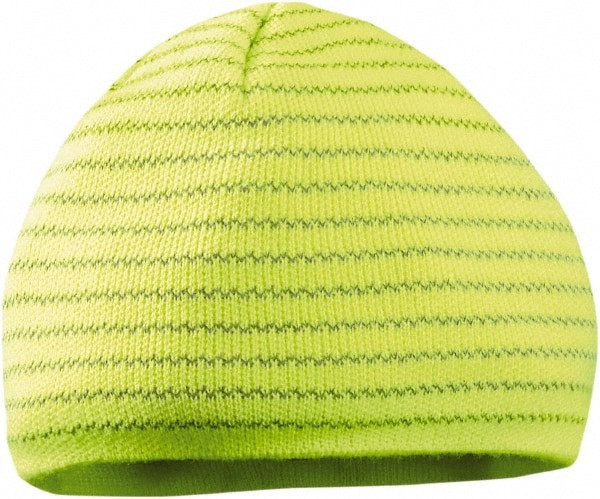 Fleece Cap: Polyester, Slip-On Closure, Yellow, Size Universal, Solid