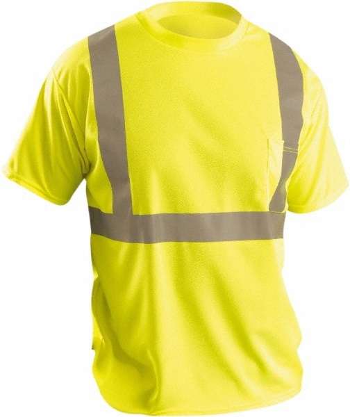 Work Shirt: High-Visibility, 4X-Large, Polyester, Yellow, 1 Pocket