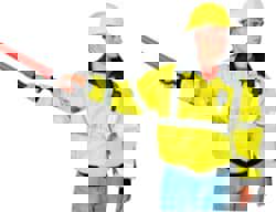 General Purpose & High Visibility Jacket: Size X-Large, Polyester, Zipper & Snaps Closure