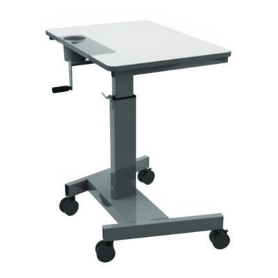 DESK,SIT STAND,CRANK,GY
