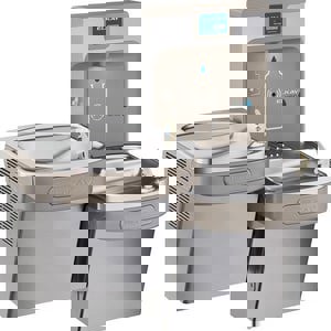 Floor Standing Water Cooler & Fountain: 8 GPH Cooling Capacity