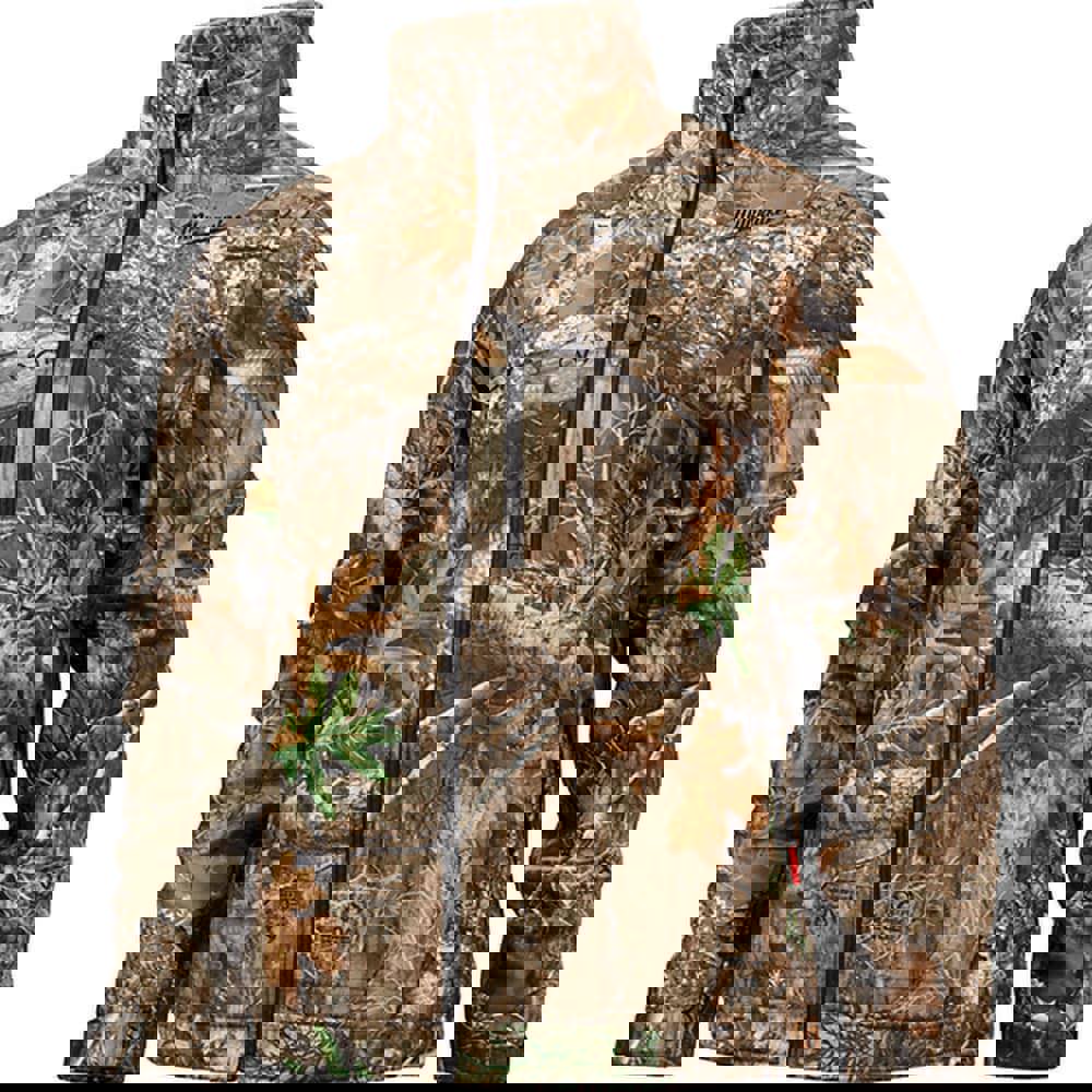 Heated Jacket: Size Medium, Real Tree Camo, Polyester