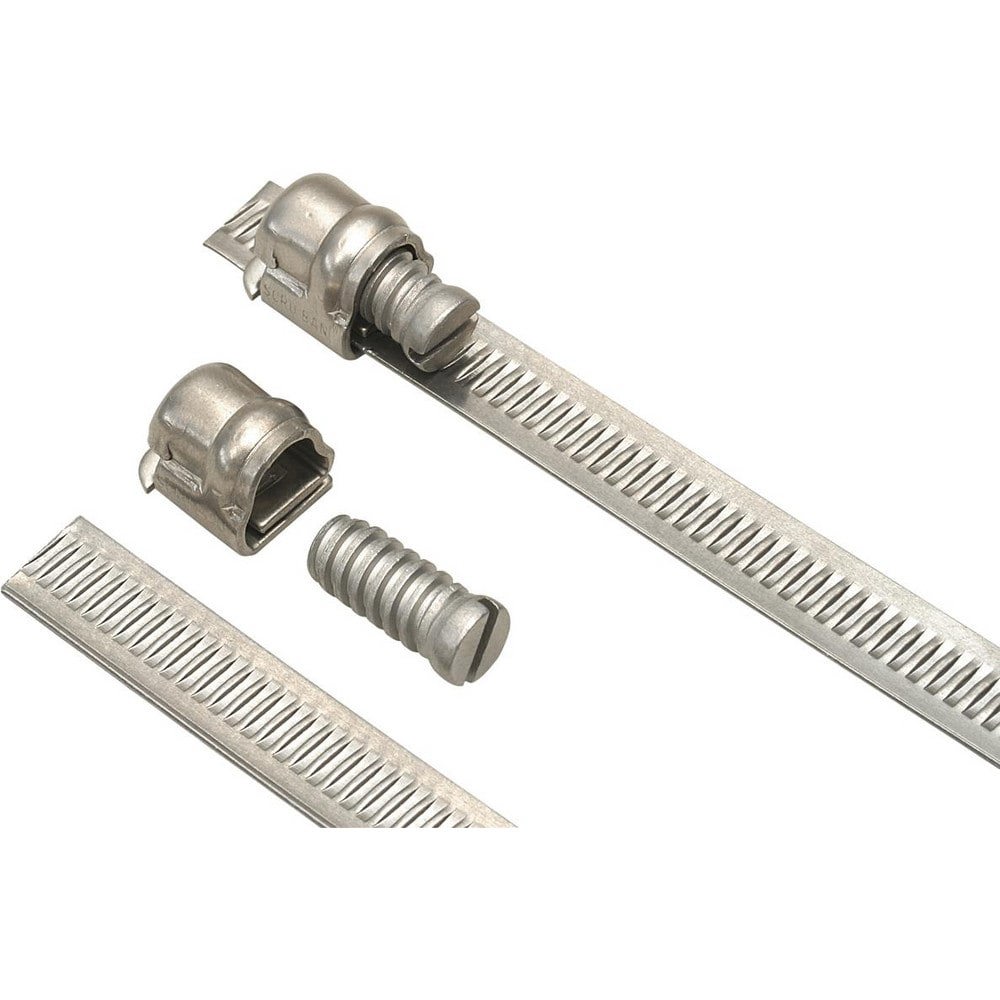 Band Clamps; Clamp Type: Scru-Band Clamps ; Material: Stainless Steel ; Number of Pieces: 25 ; Material Grade: 301 ; Includes: 25/Box ; System Of Measurement: Decimal Inch