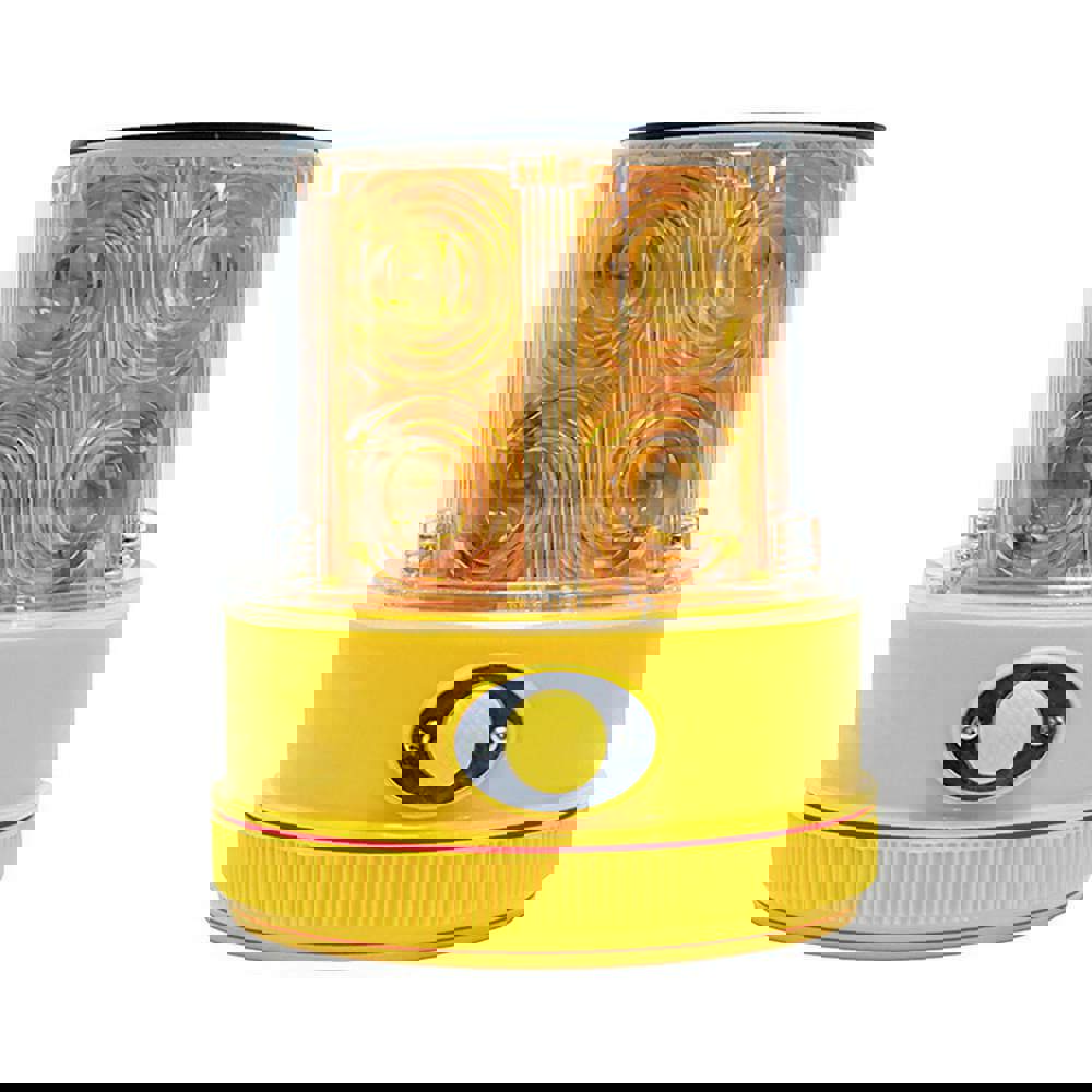 Multi-Status Indicator, Revolving, Flashing & Steady Light: Amber, Magnetic Mount