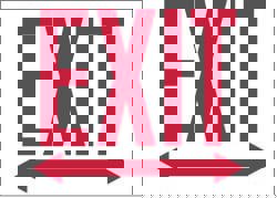 Exit, Pressure Sensitive Vinyl Exit Sign
