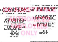 Security & Admittance Sign: Rectangle, 