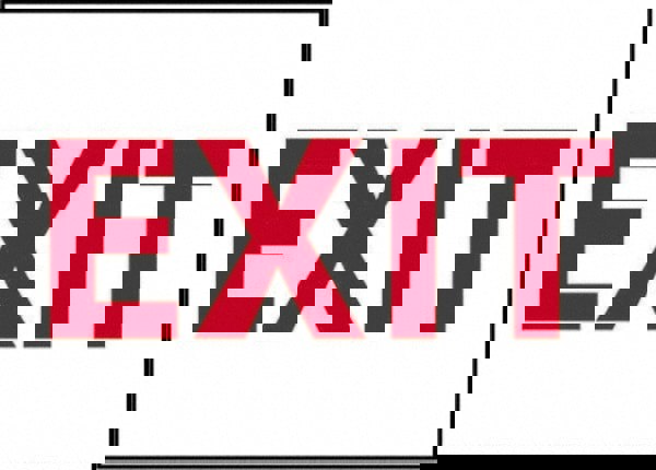 Exit, Pressure Sensitive Vinyl Exit Sign