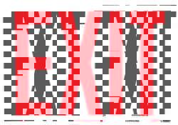 Exit, Plastic Exit Sign