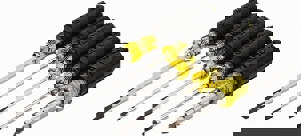 Screwdriver Set: 5 Pc, Cabinet, Keystone, Nutdrivers, Phillips, Slotted, Square Recess & Torx