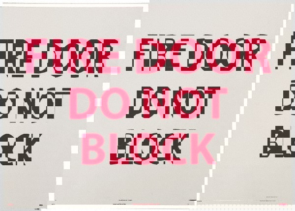 Fire Door - Do Not Block, Pressure Sensi