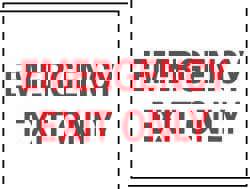 Emergency Exit Only, Pressure Sensitive