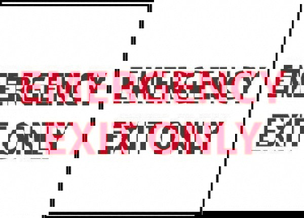 Emergency Exit Only, Pressure Sensitive