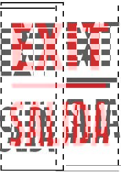 Exit, Pressure Sensitive Vinyl Exit Sign