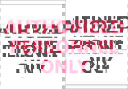 Security & Admittance Sign: Rectangle, 