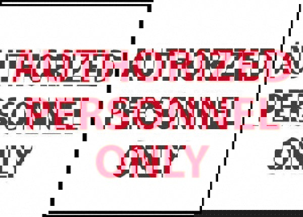 Security & Admittance Sign: Rectangle, 