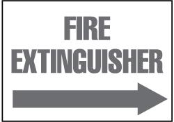 Fire Extinguisher, Plastic Fire Sign