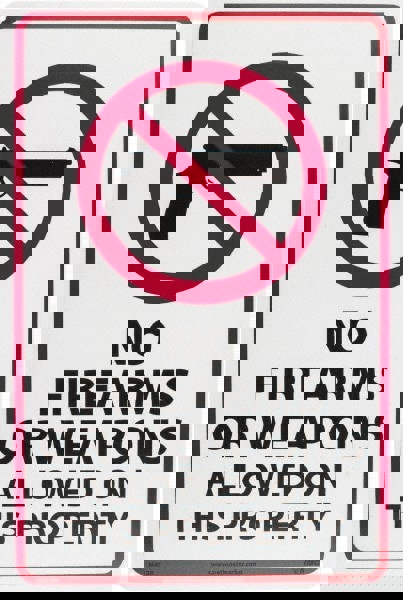 Security & Admittance Sign: Rectangle, 