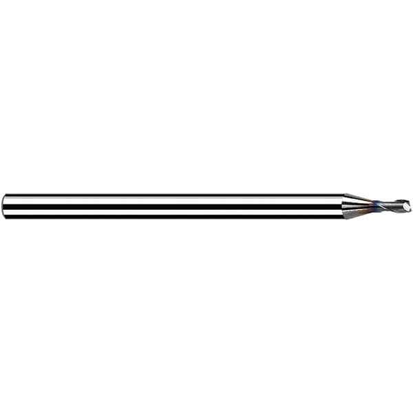 Corner Radius End Mill: 3 mm Dia, 3.60 mm LOC, 25 deg Helix, TiAlN Coated, Micro, Corner Radius End, Series M5752