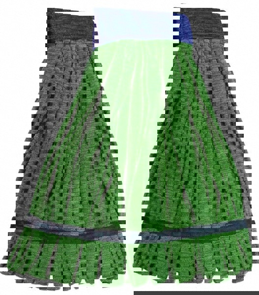 Wet Mop Pad: Quick Change, X-Small, Green Mop, Microfiber